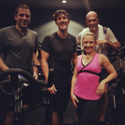 Flywheel Instructor extrordinaire Dani P. and the "400 crew"